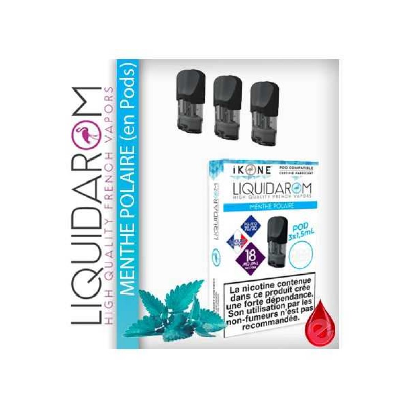 Pack 3 pods Menthe Polaire Ikone - Liquidarom